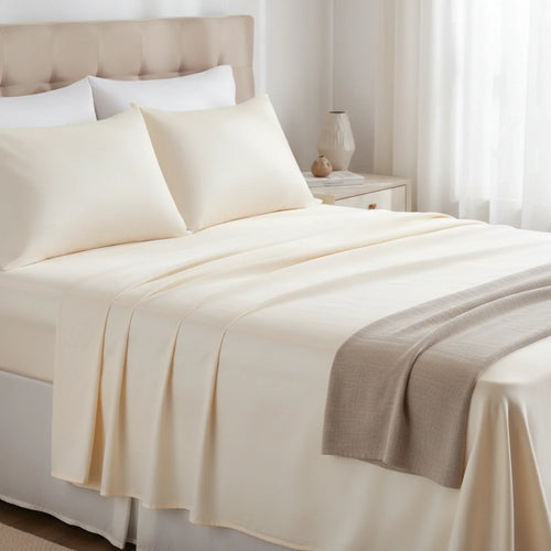 Sábanas Nuvé color Blanco Niebla — lyocell de bambú